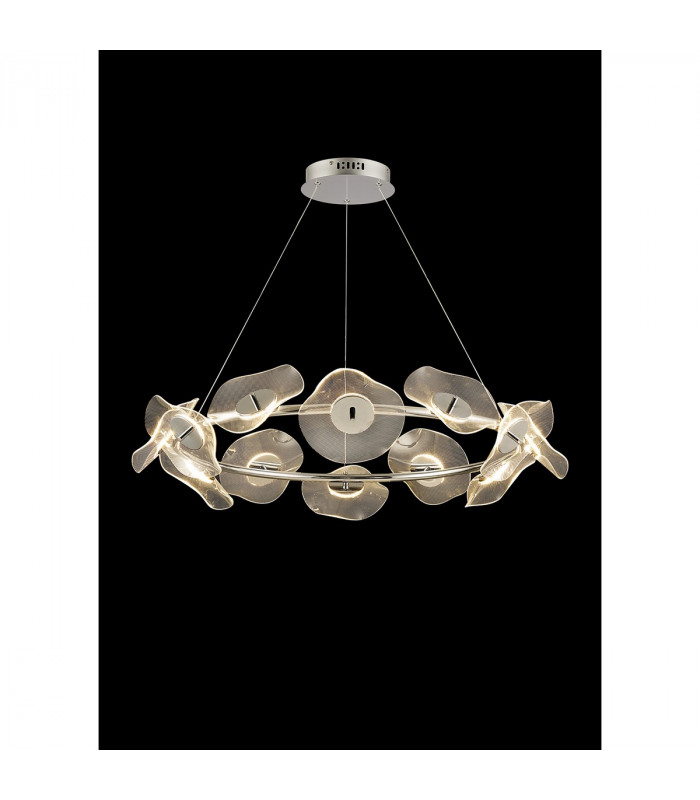 Amsterdam Ring Ceiling Pendant 12 Light 6W LED 4000K 4600lm Polished Chrome-3