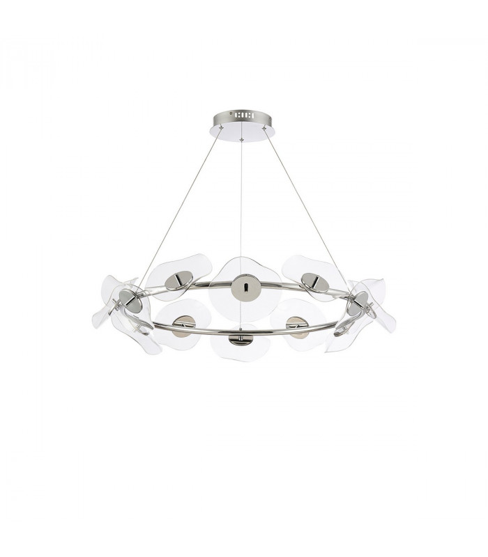 Amsterdam Ring Ceiling Pendant 12 Light 6W LED 4000K 4600lm Polished Chrome-4