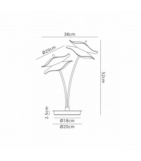 Amsterdam Table Lamp 2 Light 6W LED 4000K 920lm Polished Chrome-2