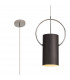 Ripley Single Ceiling Pendant E27 Black Polished Chrome-1