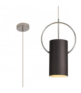 Ripley Single Ceiling Pendant E27 Black Polished Chrome-1