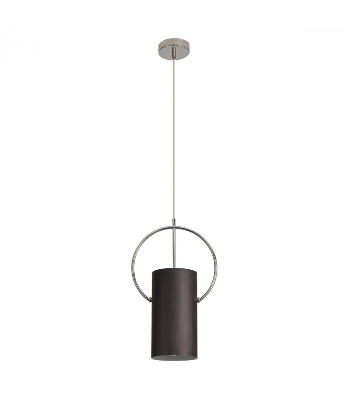 Ripley Single Ceiling Pendant E27 Black Polished Chrome-8