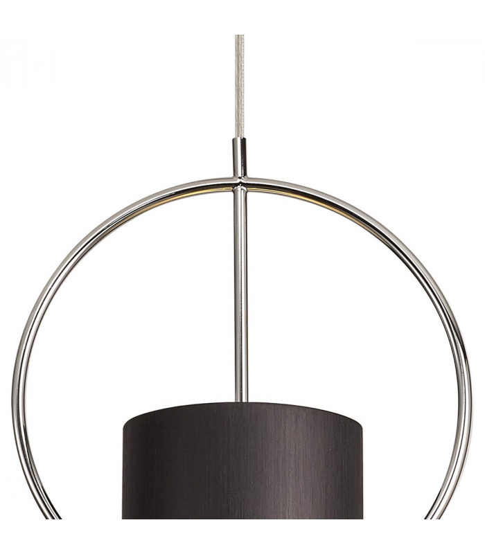 Ripley Single Ceiling Pendant E27 Black Polished Chrome-10