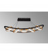 Geneseo Linear Ceiling Pendant 5 Ring 36W LED 3200K 2200lm Satin Black Gold-3