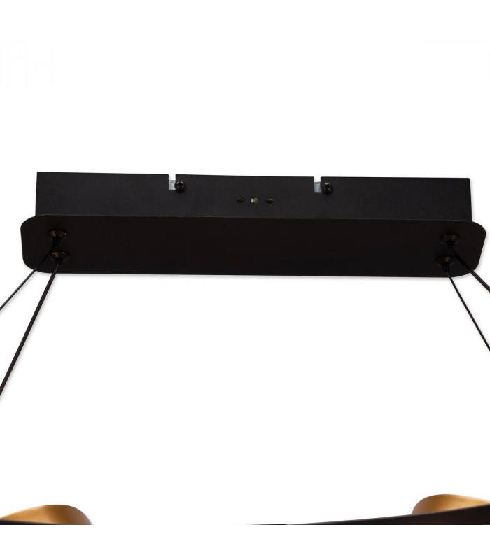 Geneseo Linear Ceiling Pendant 5 Ring 36W LED 3200K 2200lm Satin Black Gold-5