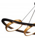 Geneseo Linear Ceiling Pendant 5 Ring 36W LED 3200K 2200lm Satin Black Gold-6