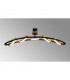 Geneseo Linear Ceiling Lamp 5 Ring 36W LED 3200K 2200lm Satin Black Gold-3