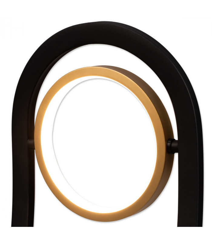 Geneseo Wall Lamp 1 Ring 8W LED 3200K 440lm Satin Black Gold-6