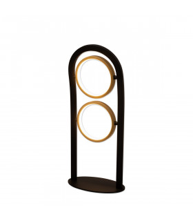 Geneseo Table Lamp 2 Ring 16W LED 3200K 880lm Satin Black Gold-1