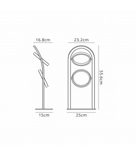 Geneseo Table Lamp 2 Ring 16W LED 3200K 880lm Satin Black Gold-2