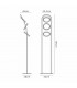 Geneseo Floor Lamp 3 Ring 25W LED 3200K 1375lm Satin Black Gold-2