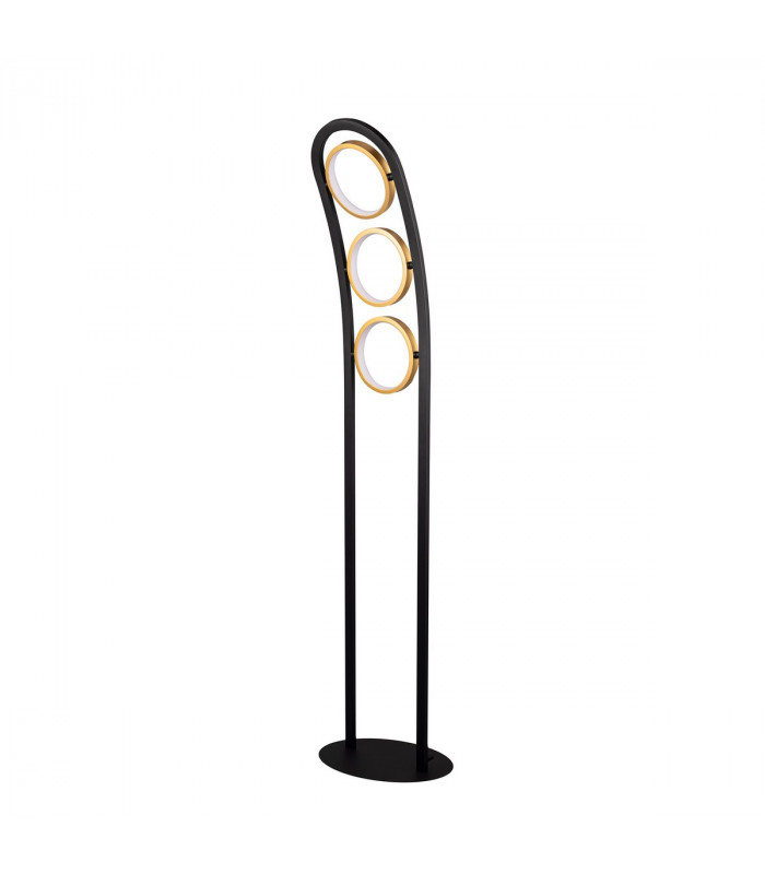Geneseo Floor Lamp 3 Ring 25W LED 3200K 1375lm Satin Black Gold-4