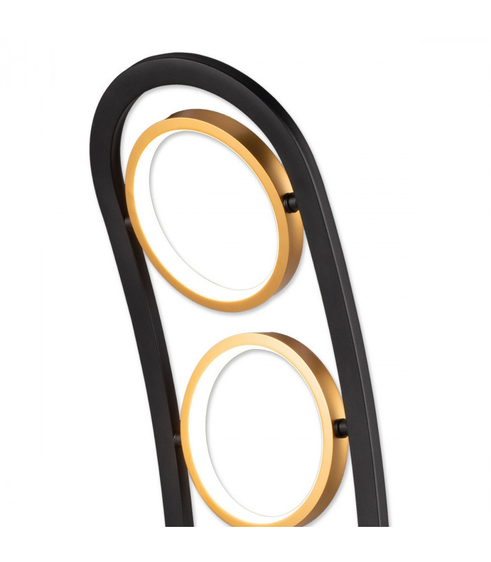 Geneseo Floor Lamp 3 Ring 25W LED 3200K 1375lm Satin Black Gold-6