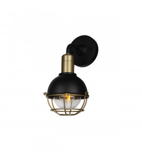 Pavilion Wall Lamp E27 IP65 Sand Black Antique Brass-1