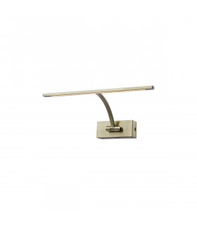 Walton Small 1 Arm Wall Lamp Picturex 6W LED 3000K 470lm Antique Brass-1