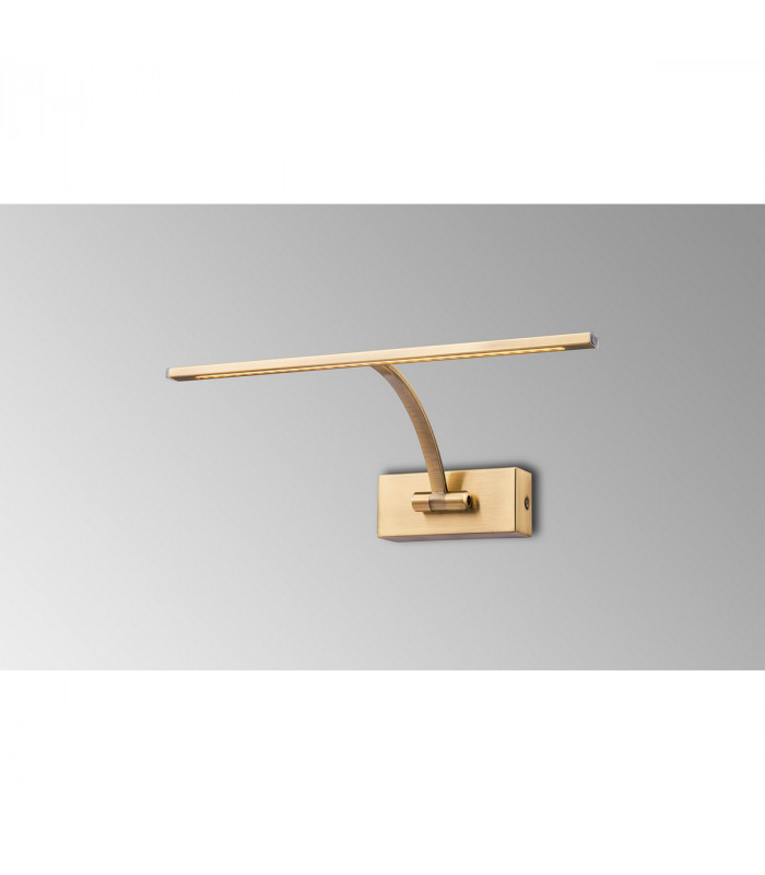 Walton Small 1 Arm Wall Lamp Picturex 6W LED 3000K 470lm Antique Brass-3
