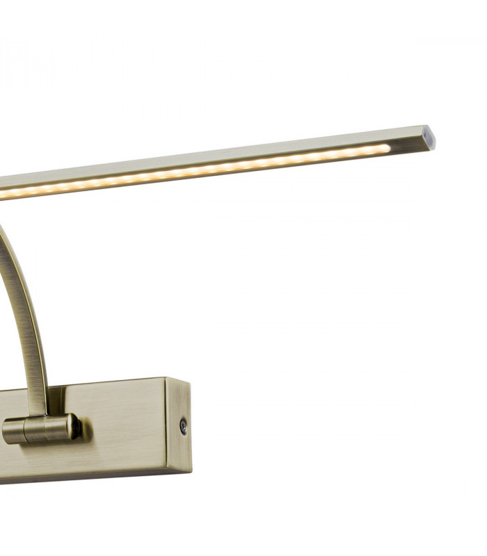 Walton Small 2 Arm Wall Lamp Picturex 14W LED 3000K 1070lm Antique Brass-6
