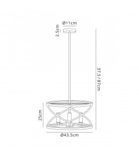 Freetown Ceiling Pendant 4 Light E14 Graphite Satin Nickel-2