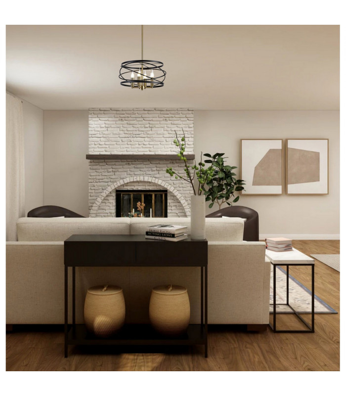 Freetown Ceiling Pendant 4 Light E14 Graphite Satin Nickel-6