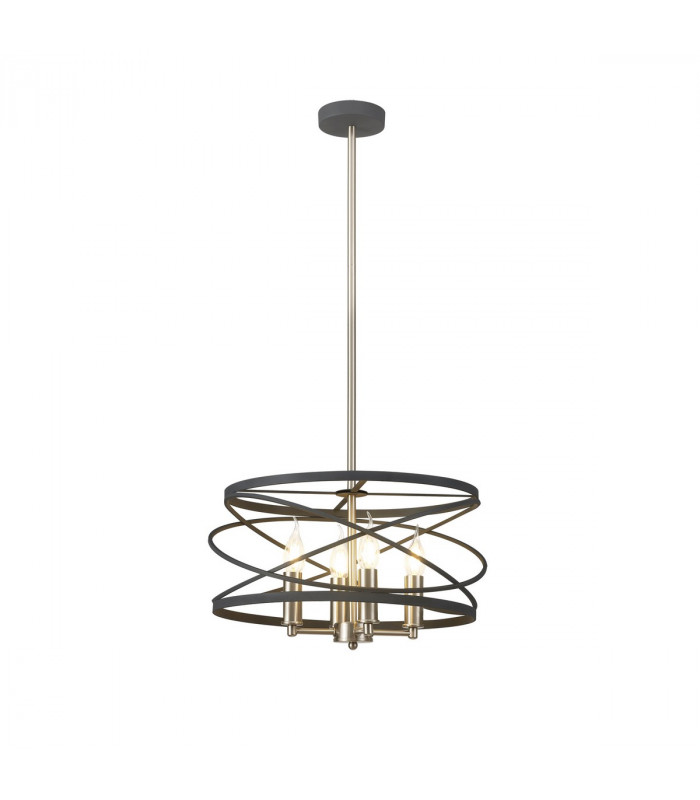 Freetown Ceiling Pendant 4 Light E14 Graphite Satin Nickel-8