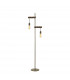 Hampton Floor Lamp 2 Light E27 Medium Oak Antique Brass-1