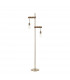 Hampton Floor Lamp 2 Light E27 Medium Oak Antique Brass-5