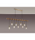 Hampton Ceiling Pendant 9 Light E27 Medium Oak Antique Brass-3