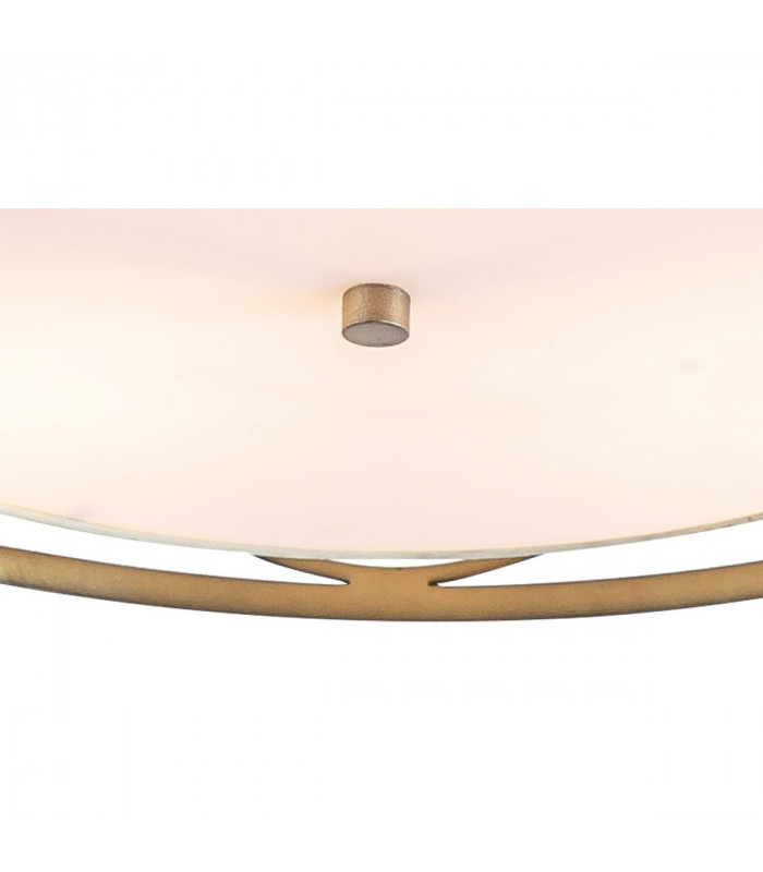 Milton Ceiling Pendant Convertible To Semi Flush 3 Light E14 Aged Gold Cream Fabric Shade-8