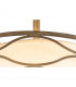 Milton Ceiling Pendant Convertible To Semi Flush 3 Light E14 Aged Gold Cream Fabric Shade-9
