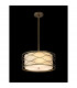 Milton Ceiling Pendant Convertible To Semi Flush 5 Light E14 Aged Gold Cream Fabric Shade-3