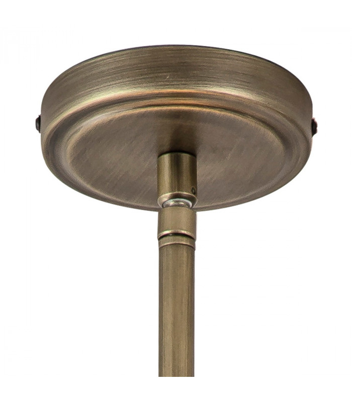 Milton Ceiling Pendant Convertible To Semi Flush 5 Light E14 Aged Gold Cream Fabric Shade-10