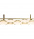 Milton Rectangle Ceiling Pendant Convertible To Semi Flush 5 Light E14 Aged Gold Cream Fabric Shade-9