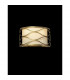 Milton Wall Lamp 2 Light E14 Aged Gold Cream Fabric Shade-3