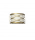 Milton Wall Lamp 2 Light E14 Aged Gold Cream Fabric Shade-4