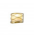 Milton Wall Lamp 2 Light E14 Aged Gold Cream Fabric Shade-5