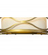 Milton Wall Lamp 2 Light E14 Aged Gold Cream Fabric Shade-9