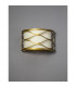 Milton Wall Lamp 2 Light E14 Aged Gold Cream Fabric Shade-10