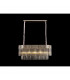 Poland Ceiling Pendant Rectangle 5 Light E14 Polished Nickel Smoke Sculpted Glass-3