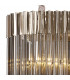 Poland Ceiling Pendant Rectangle 5 Light E14 Polished Nickel Smoke Sculpted Glass-5
