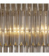 Poland Ceiling Pendant Rectangle 5 Light E14 Polished Nickel Smoke Sculpted Glass-6