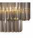 Poland Ceiling Pendant Rectangle 5 Light E14 Polished Nickel Smoke Sculpted Glass-7