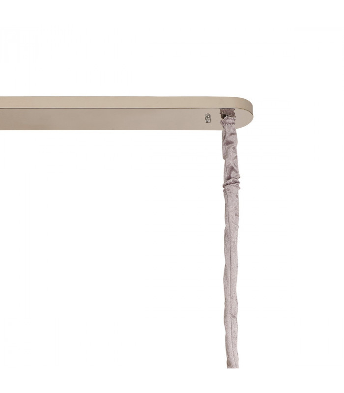 Poland Ceiling Pendant Rectangle 5 Light E14 Polished Nickel Smoke Sculpted Glass-8