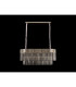 Poland Ceiling Pendant Rectangle 5 Light E14 Polished Nickel Smoke Sculpted Glass-9