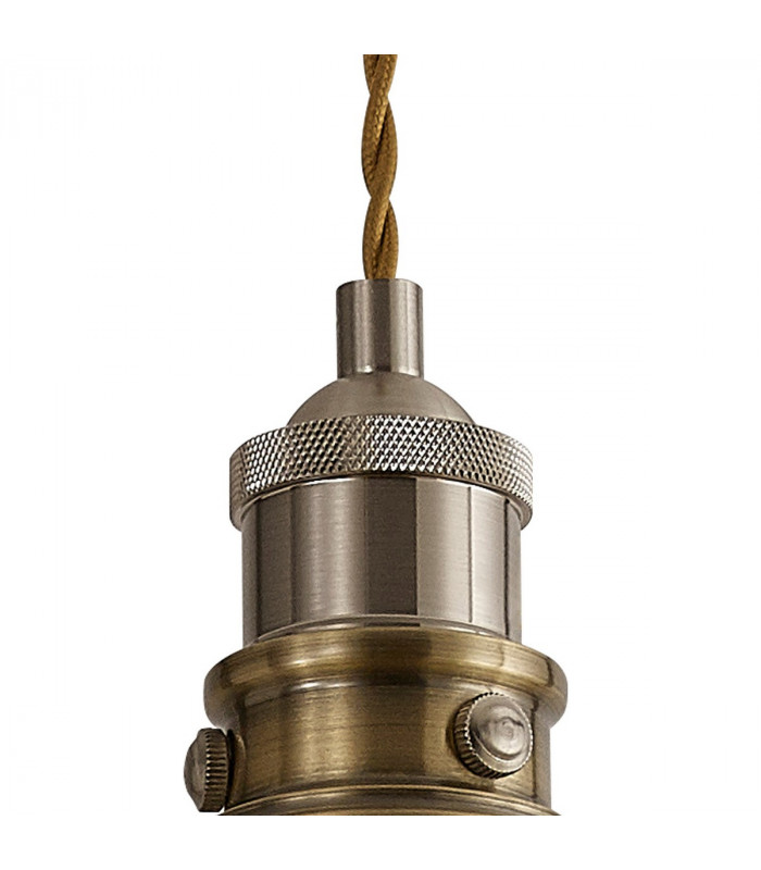 Carmel Small Ceiling Pendant E27 Satin Nickel Antique Brass Gold-8