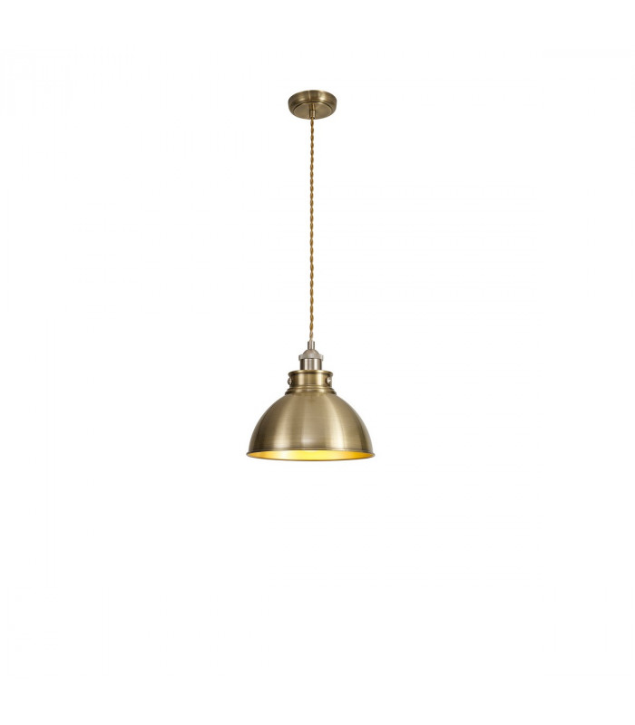 Carmel Medium Ceiling Pendant E27 Satin Nickel Antique Brass Gold-4