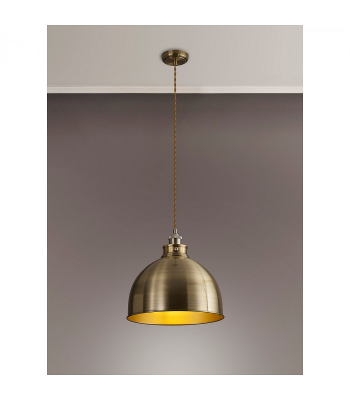 Carmel Large Ceiling Pendant E27 Satin Nickel Antique Brass Gold-3
