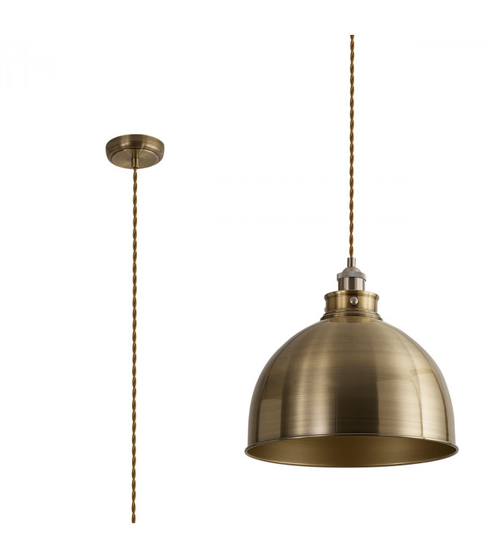 Carmel Large Ceiling Pendant E27 Satin Nickel Antique Brass Gold-4