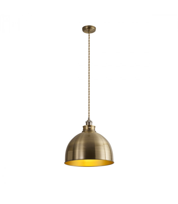 Carmel Large Ceiling Pendant E27 Satin Nickel Antique Brass Gold-5