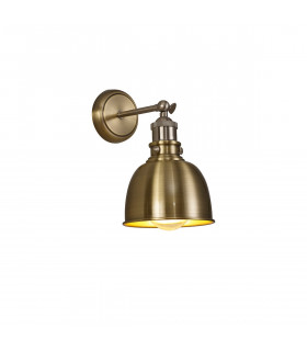 Carmel Adjustable Wall Lamp E27 Satin Nickel Antique Brass Gold-1
