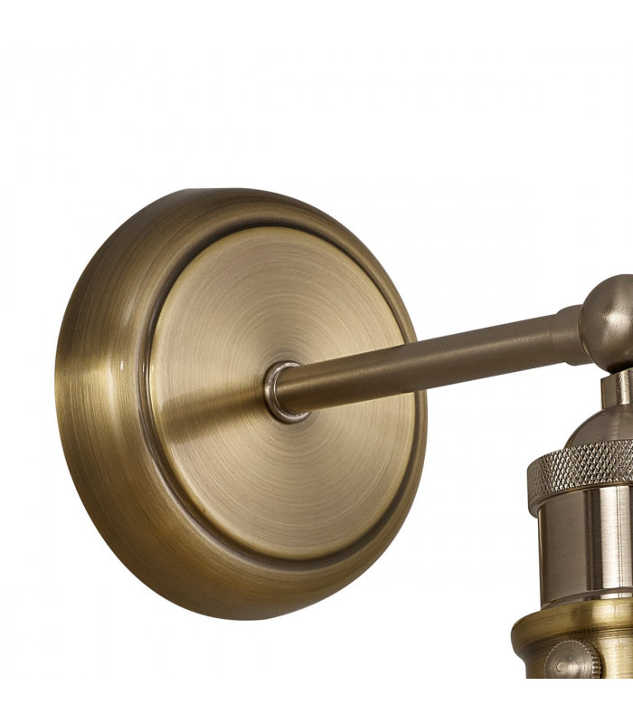 Carmel Adjustable Wall Lamp E27 Satin Nickel Antique Brass Gold-5